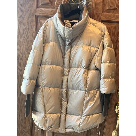 G.I.L.I Jackets & Blazers - G.I.L.I. Women’s Silver Winter Puffer Coat with Grey Trim Size 20W EUC